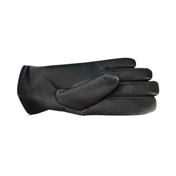 Cindy Claire Black Gloves Faux Fur Lining Lined One Size NWT - Picture 3 of 5